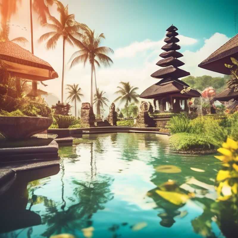 Dois casais desfrutando das deslumbrantes paisagens de Bali, Indonésia, durante uma semana na primavera, como os Viajantes de Luxo de Fim de Semana.