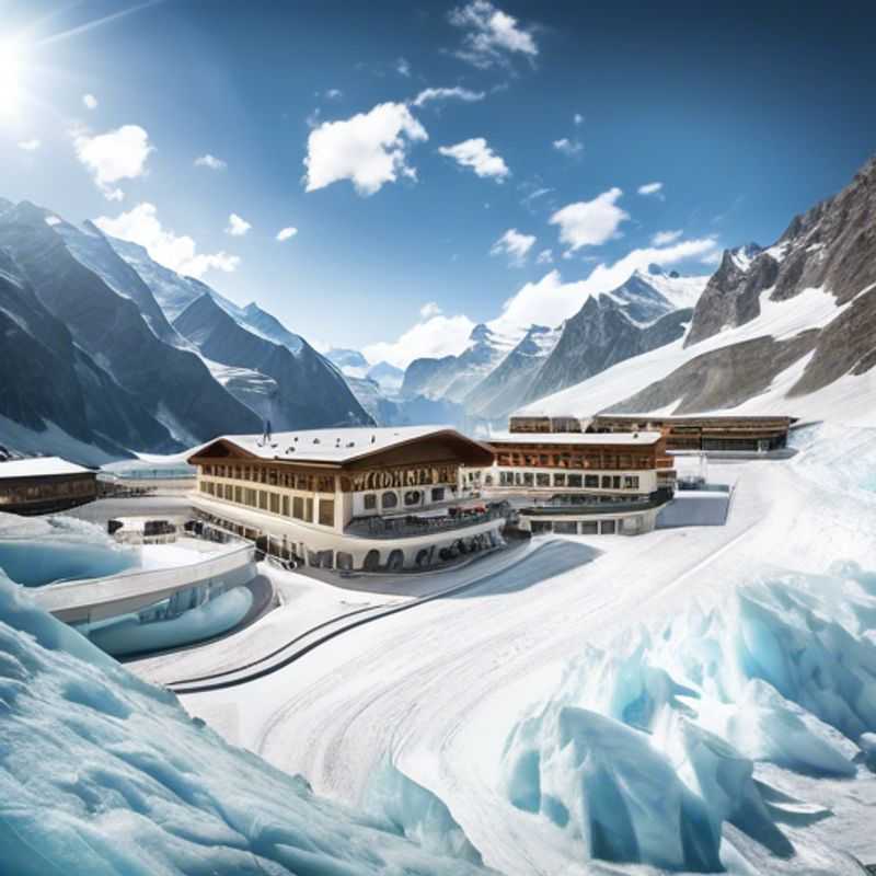 Исследуйте обширные лыжные склоны ледника Питцталь в Австрии в лыжный сезон