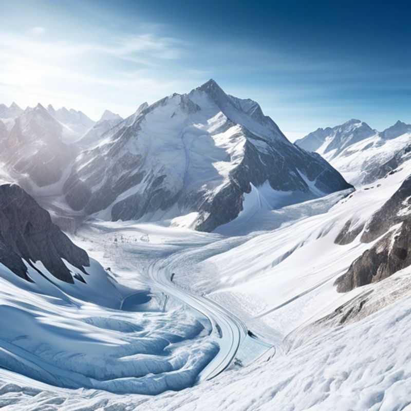 Шестеро людей, наслаждающихся катанием на лыжах на леднике Питцталь, Австрия, во время двухнедельного отпуска по бюджету в сезон лыж.